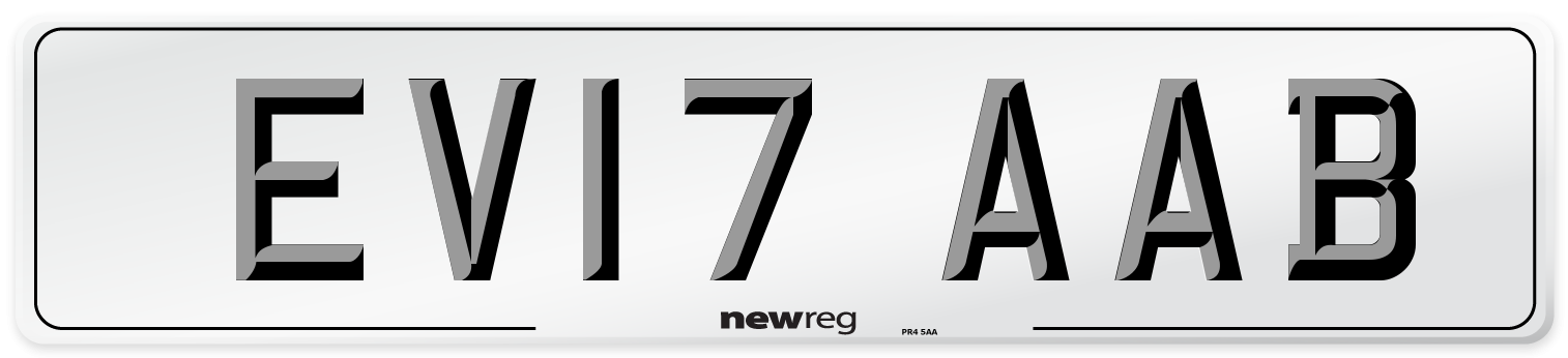 EV17 AAB Number Plate from New Reg